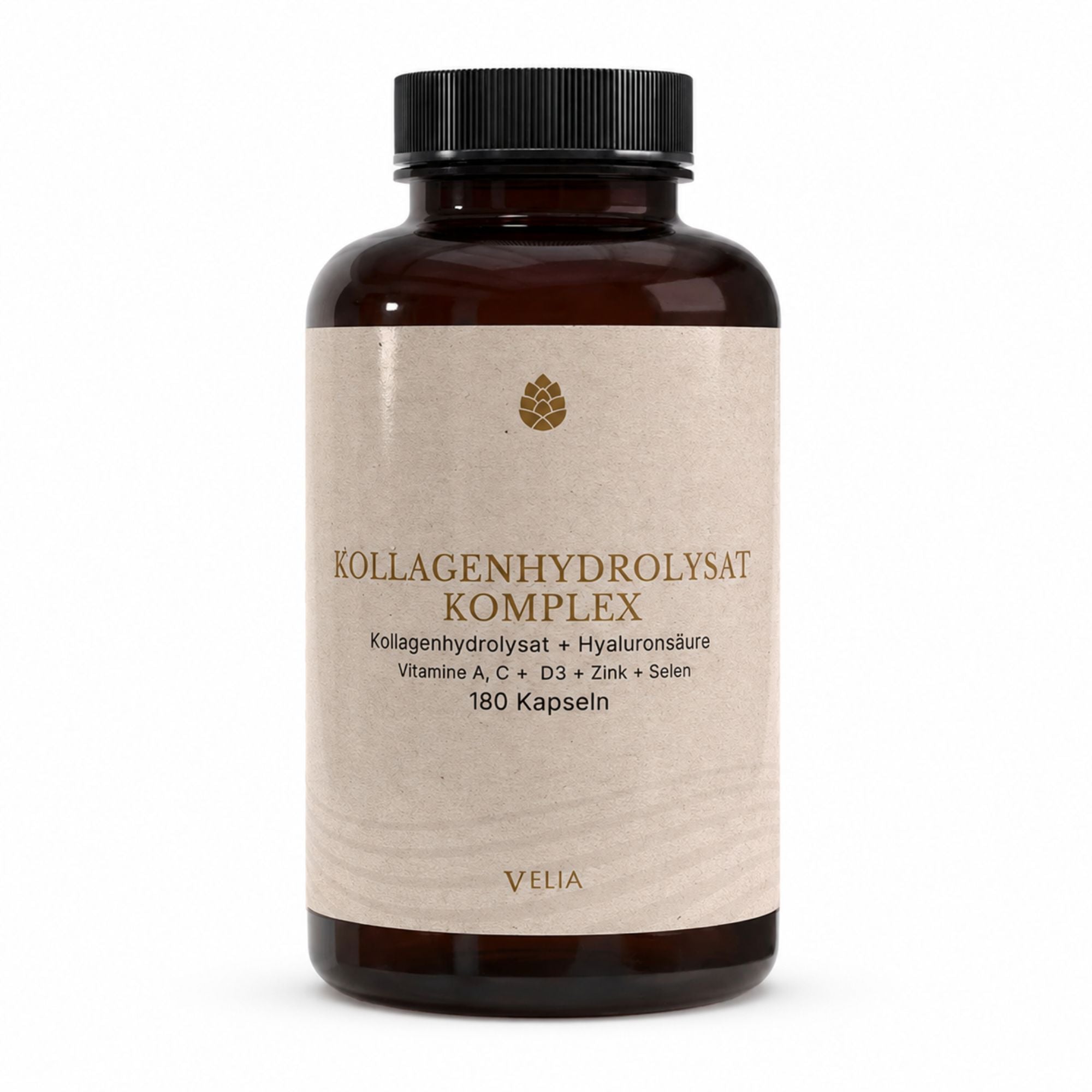 KOLLAGENHYDROLYSAT + HYALURONSÄURE – 180 Kapseln